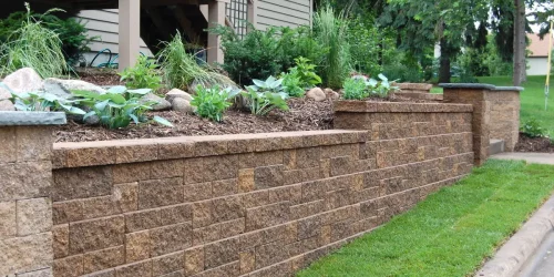 Retaining Wall, Landscaping Wall, Stone Wall, Flower Bed